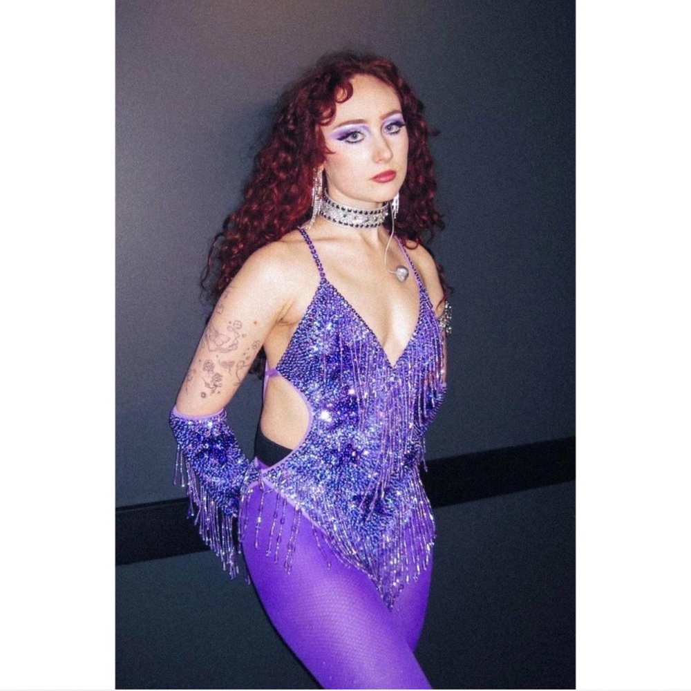 Easy Tiger Purple Stargazer Bodysuit